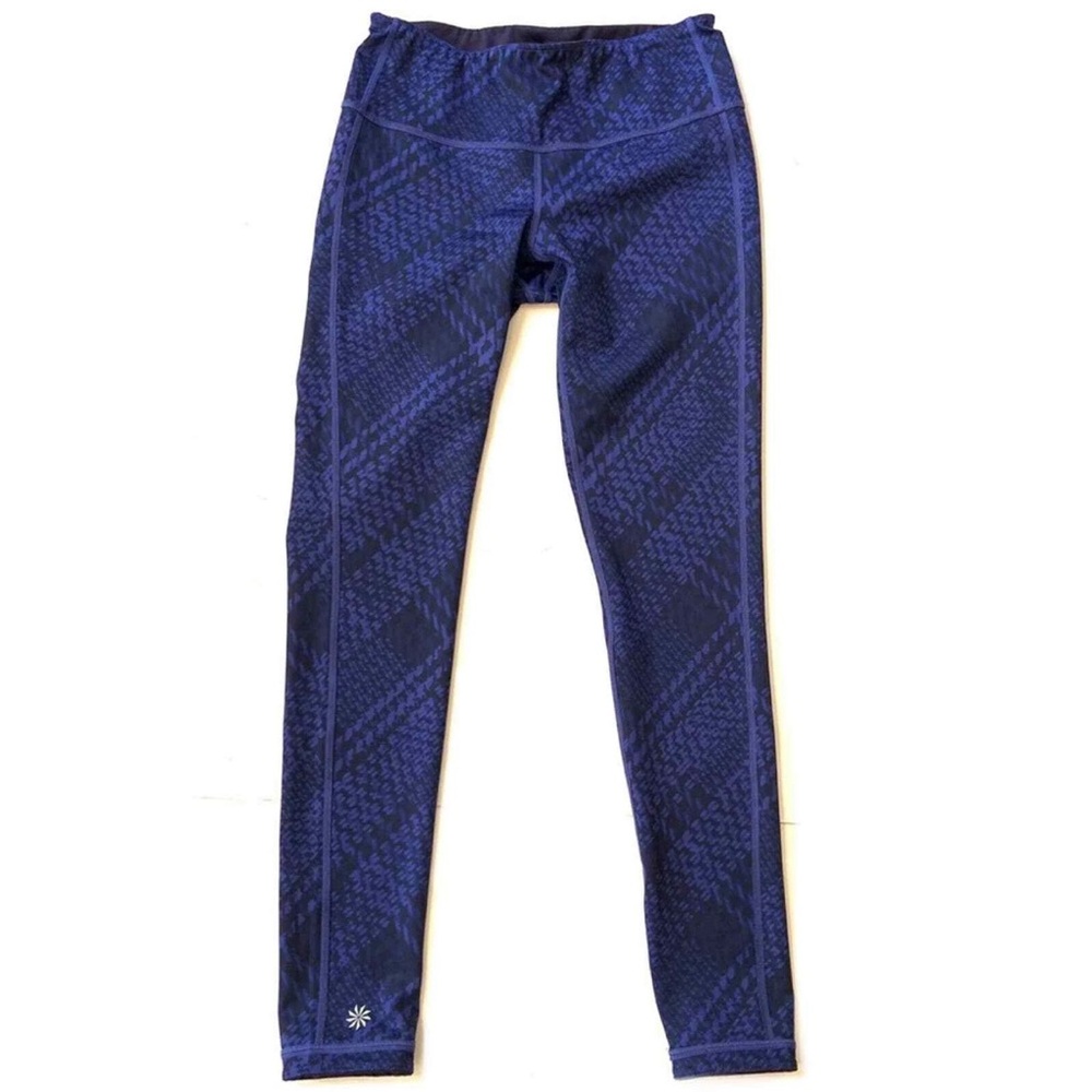 Athleta Westchester Chaturanga Reversible Leggings Size S Sapphire